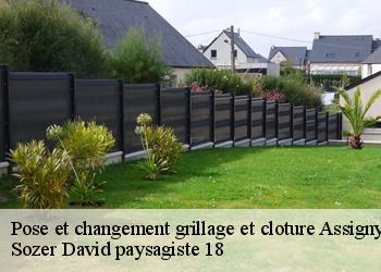 Pose et changement grillage et cloture  assigny-18260 Sozer David paysagiste 18